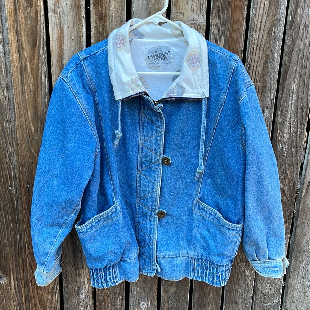 Blue Denim Hooded Jacket